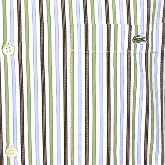 Lacoste Mens Size 42 Regular Fit Striped Large - Picture 5 of 6